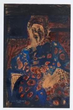 Said Abu Shakra, Mother Mariam, 2022, mixed media on paper